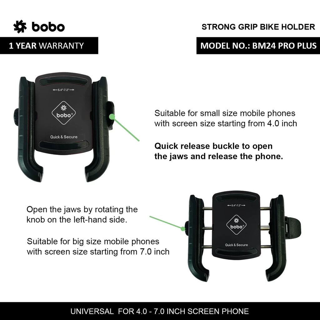 BOBO BM24 PRO PLUS Quick Release Phone Holder with 36W USB-C Charger