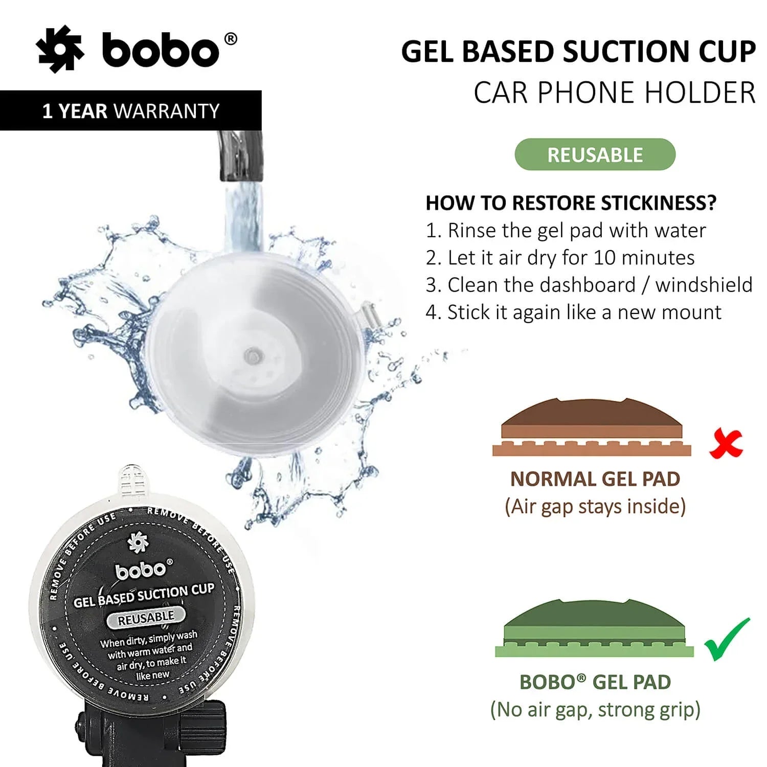 BOBO Universal Windshield & Dashboard Phone Holder