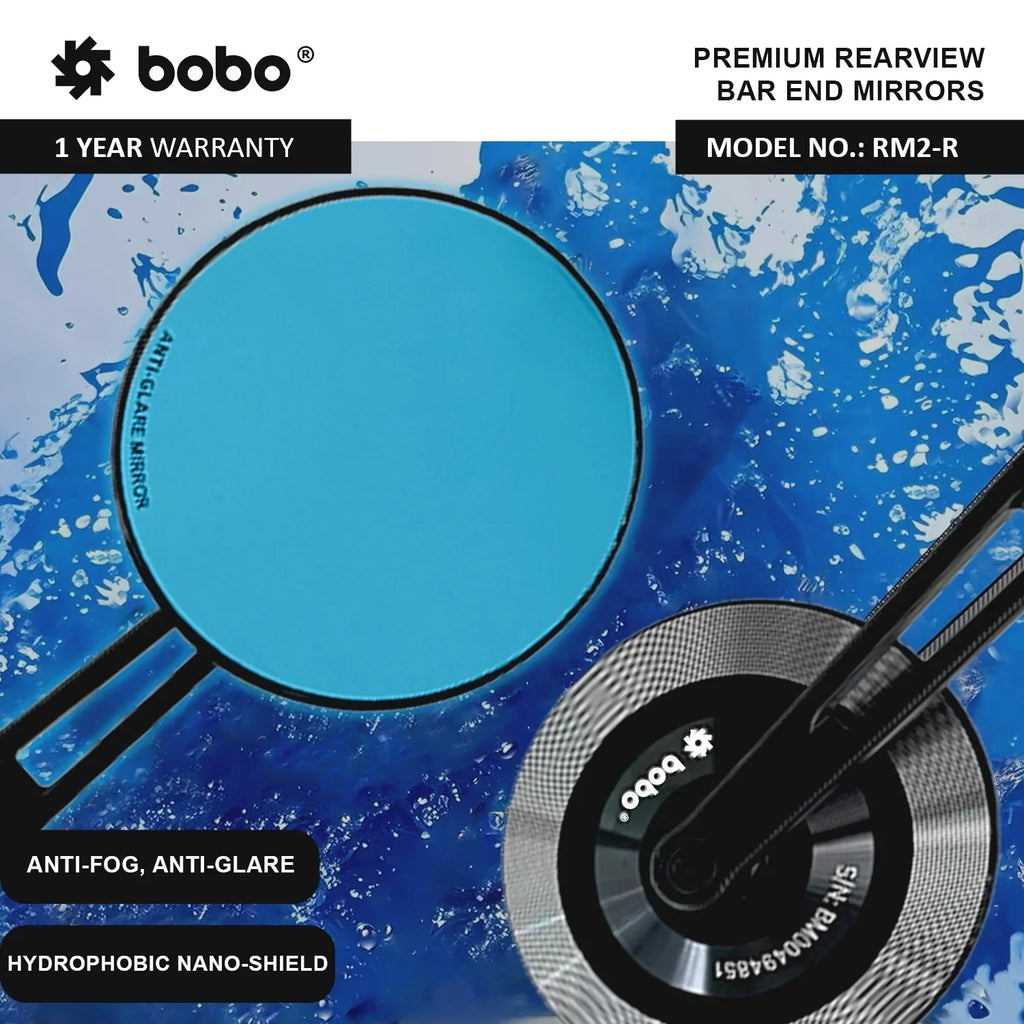 BOBO RM2-R Anti-Glare, Anti-Fog Bike Bar End Mirror