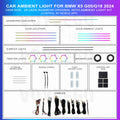 X5 G05 G18 2024 Strips Ambient Lighting 28 Led Rainbow OEM Kit