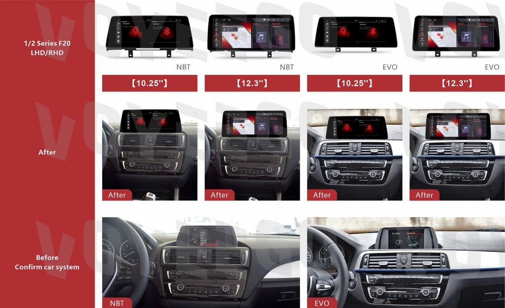 12.3'' 1/2 Series F20 F21 F23 2012-2019 BMW Android Auto Screen | Wireless Carplay | 8+64GB