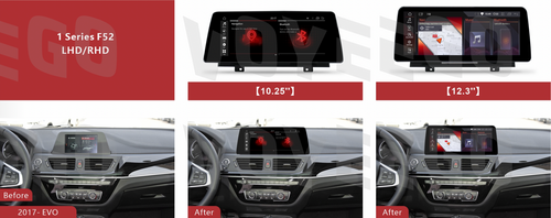 10.25'' 1 Series  F52 2017- EVO Android Auto Screen | Wireless Carplay Touch | 8+64GB