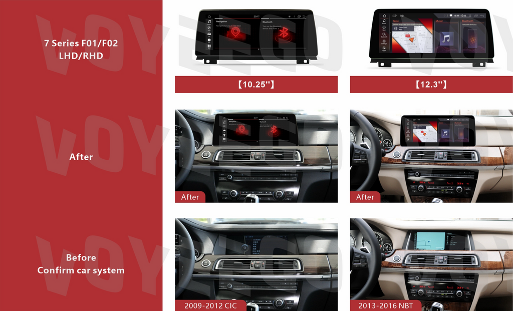 10.25'' 7 Series F01 F02 2009-2016 BMW Android Auto Screen | Wireless Carplay | 8+64GB