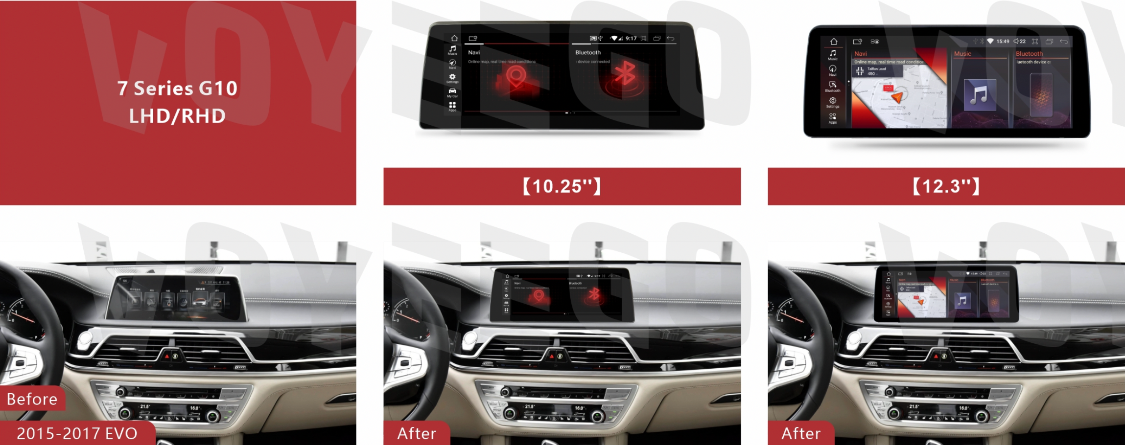 12.3'' 7 Series G10 G12 2017-2019 BMW Android Auto Screen | Wireless Carplay | 8+64GB