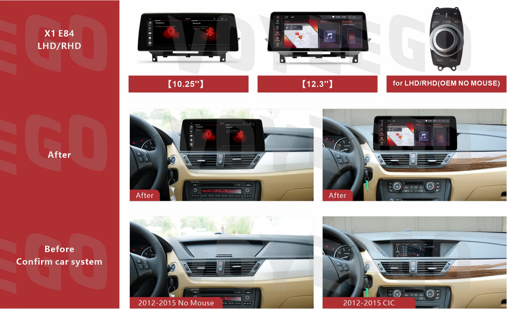 12.3'' X1 E84 2009-2015 BMW Android Auto Screen | Wireless Carplay | 8+64GB