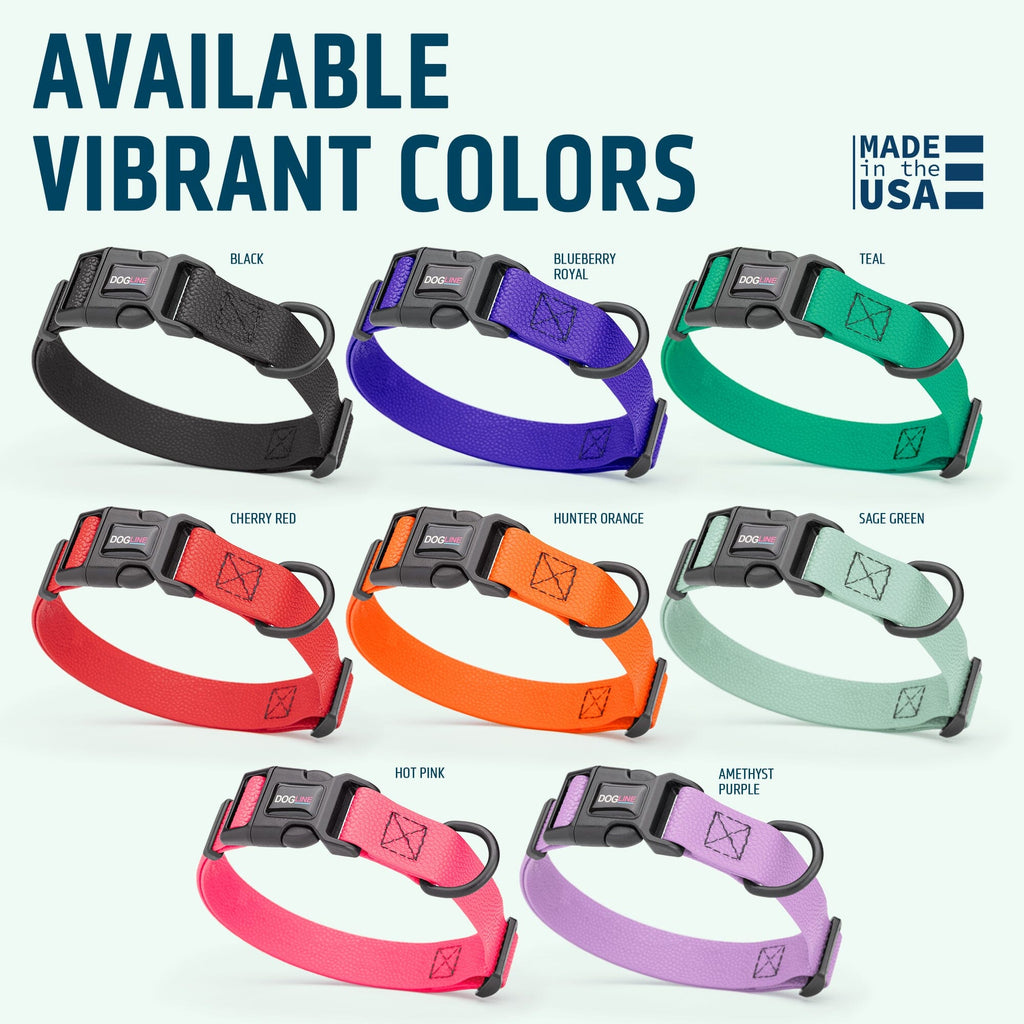 Pebble Emboss Biothane Dog Collar with Quick Release Buckle