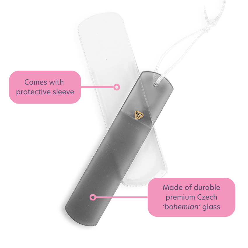 Single Czech Glass Polisher Foot File in Grey