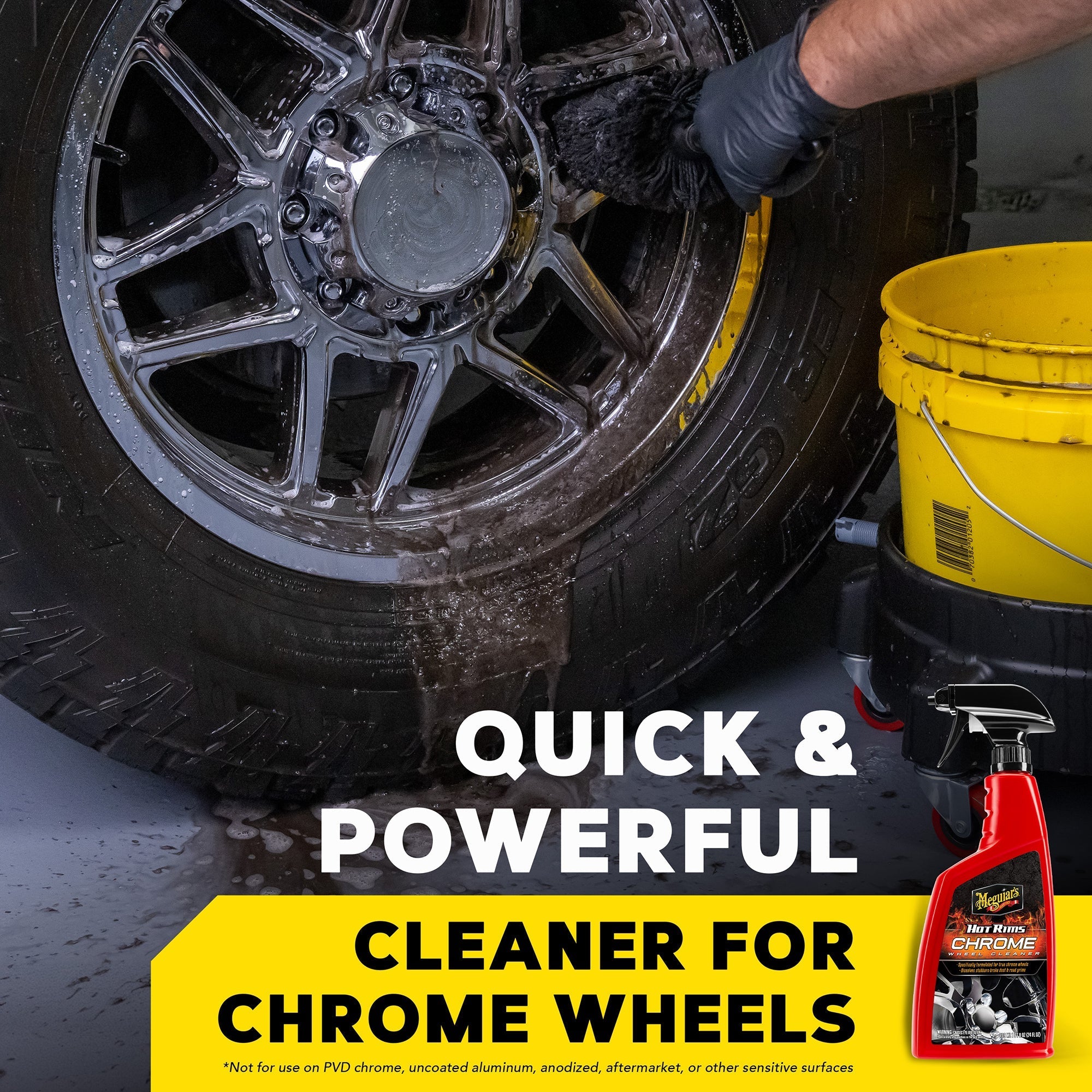 Meguiar's Hot Rims Chrome Wheel Cleaner, G19124 - 24 oz.