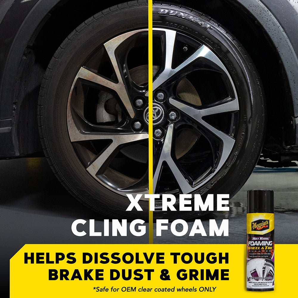 Meguiar's Hot Rims Foaming Wheel & Tire Cleaner, G250320 - 20 oz.