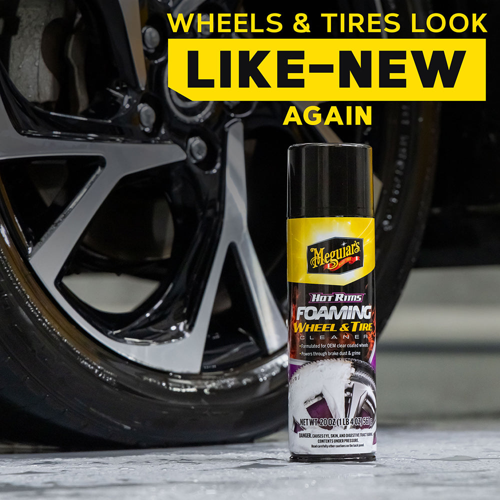Meguiar's Hot Rims Foaming Wheel & Tire Cleaner, G250320 - 20 oz.