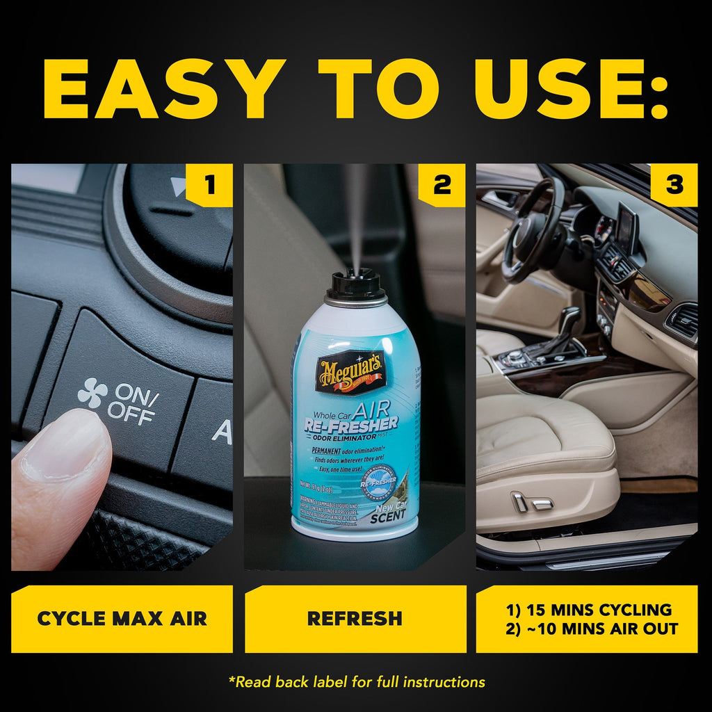 Meguiar's Whole Car Air Refresher Odor Eliminator, G16402 - New Car Scent