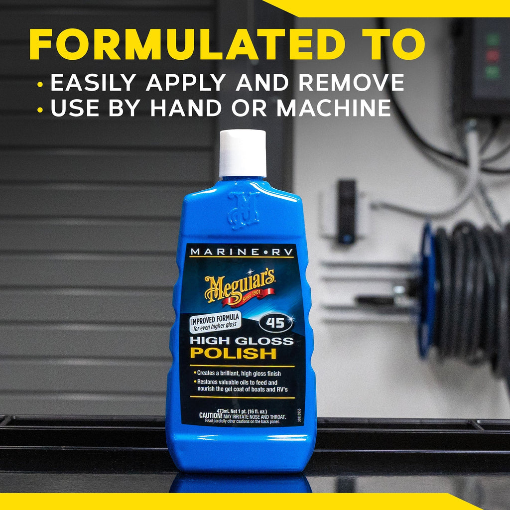 Meguiar's Marine/RV Polish & Gloss Enhancer #45, M4516 - 16 oz.