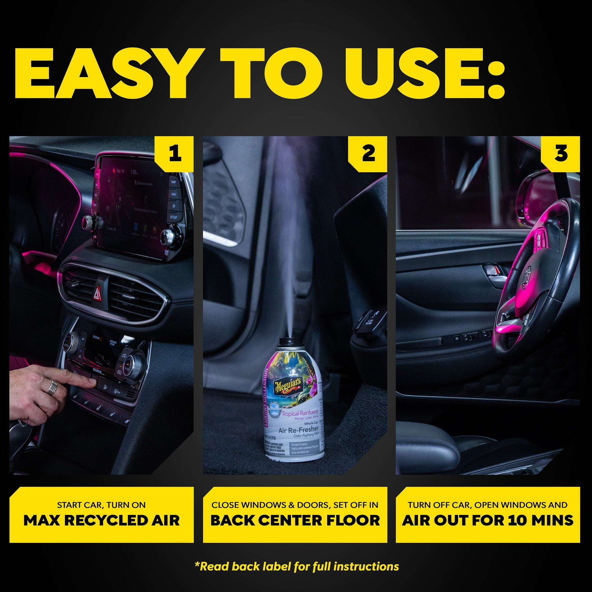 Meguiar's Whole Car Air Refresher Odor Eliminator - Tropical Rainforest Scent