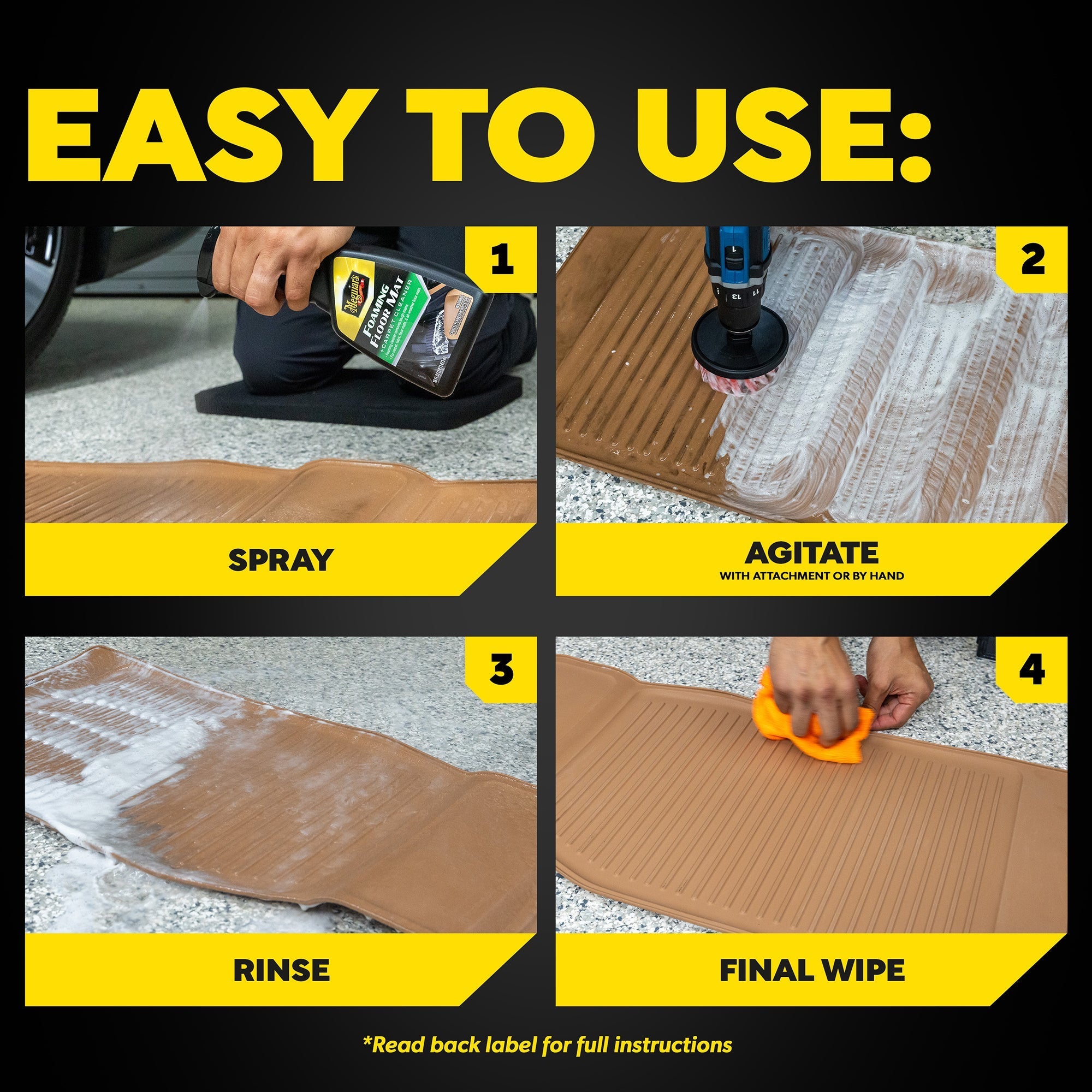 Meguiar's Foaming Floor Mat + Carpet Cleaner - 16 oz.