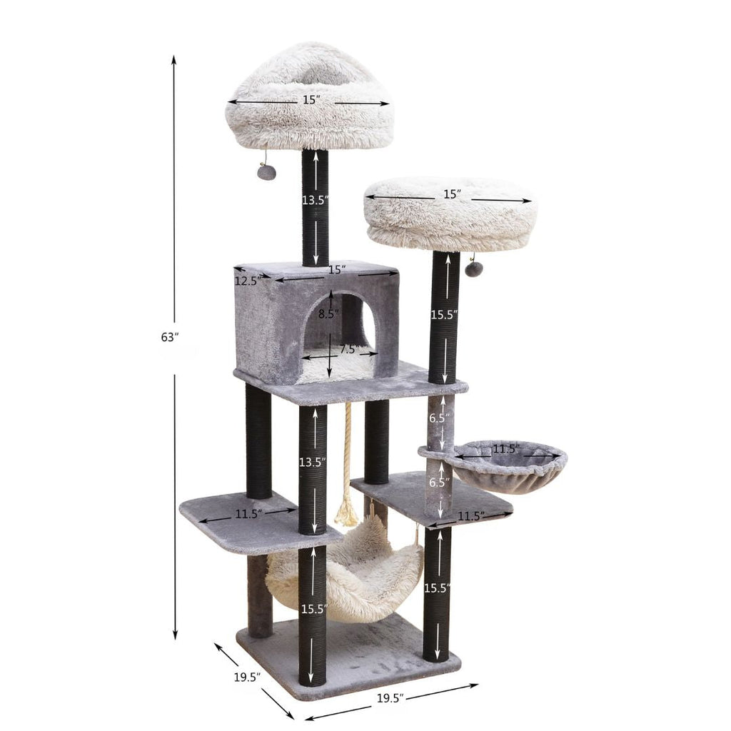 Catry Bradbury 7 Level Gray Cat Tree