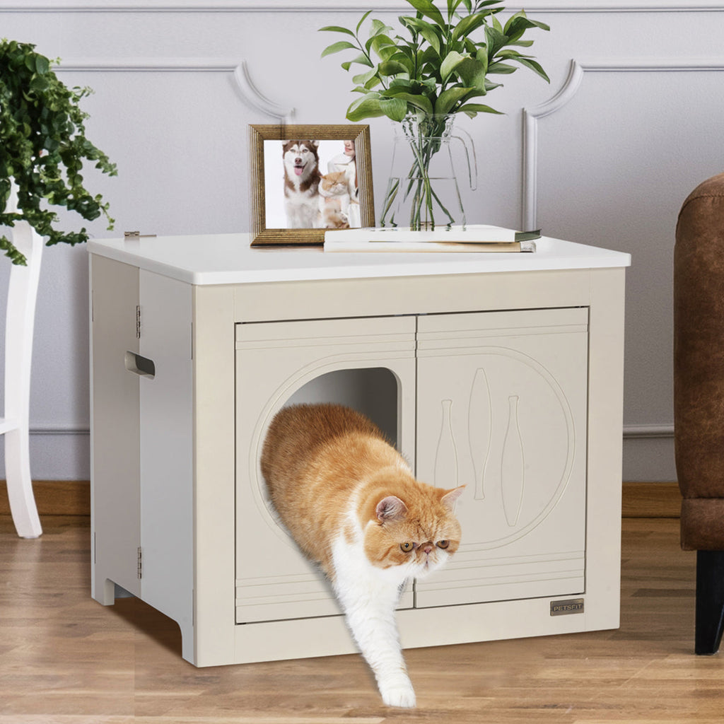 PETSFIT Cat Litter Box as Cat House Collapsible Use No Assembly Needed (Only available in the USA)