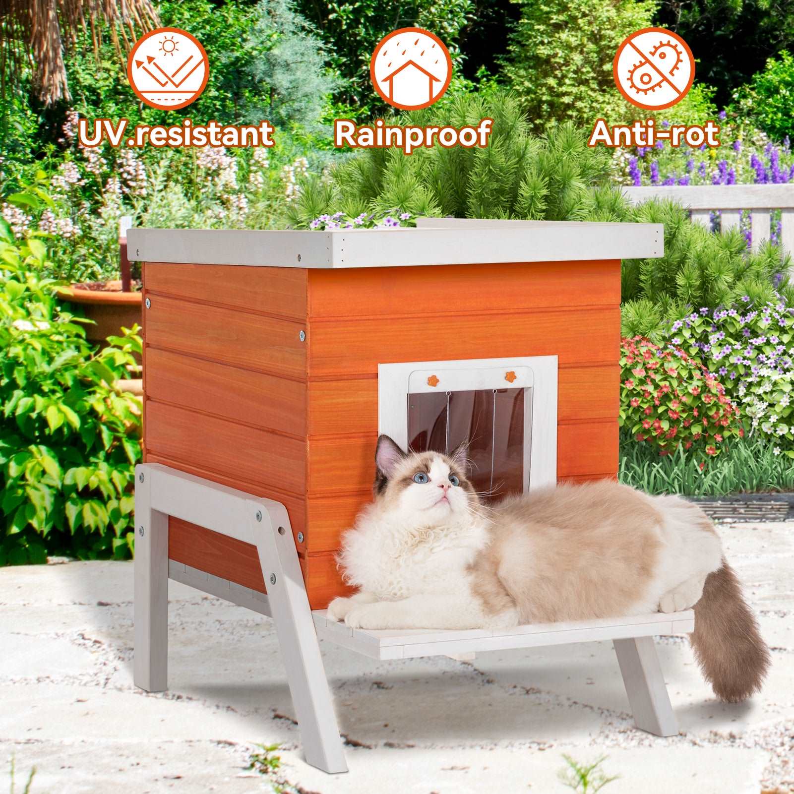 PETSFIT Heated Cat House For Outside