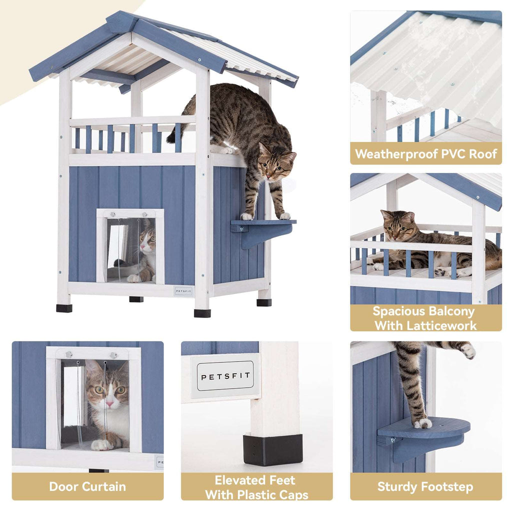 PETSFIT Outside Wooden Cat House
