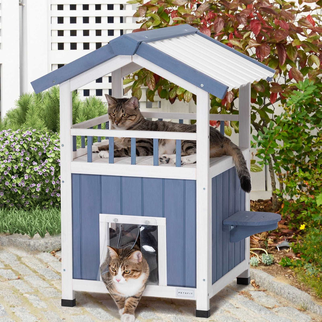 PETSFIT Outside Wooden Cat House