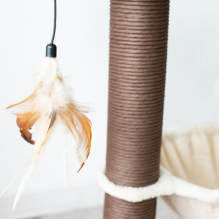 Catry Natural Cozy 3-level Cat Tree with Hammock