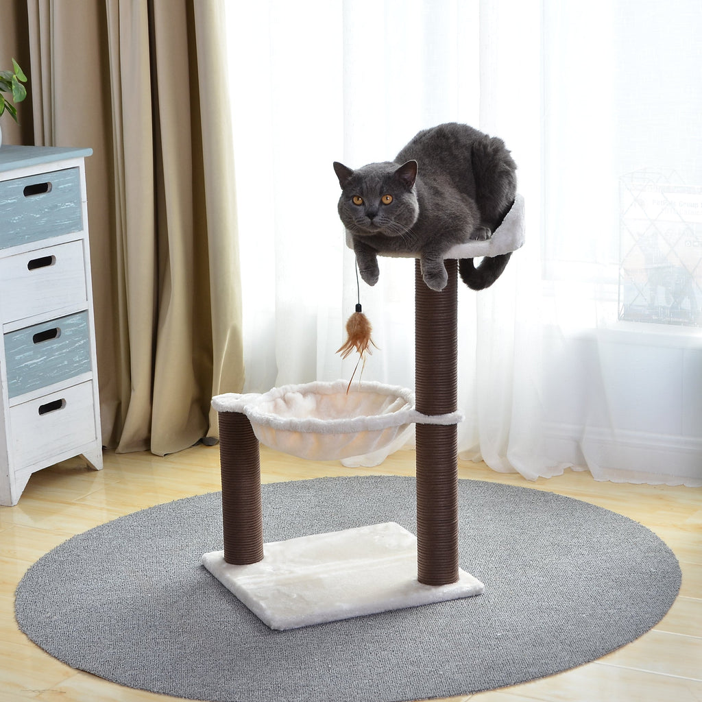Catry Nirvana Cat Tree with Cat Hammock and Feather Toy