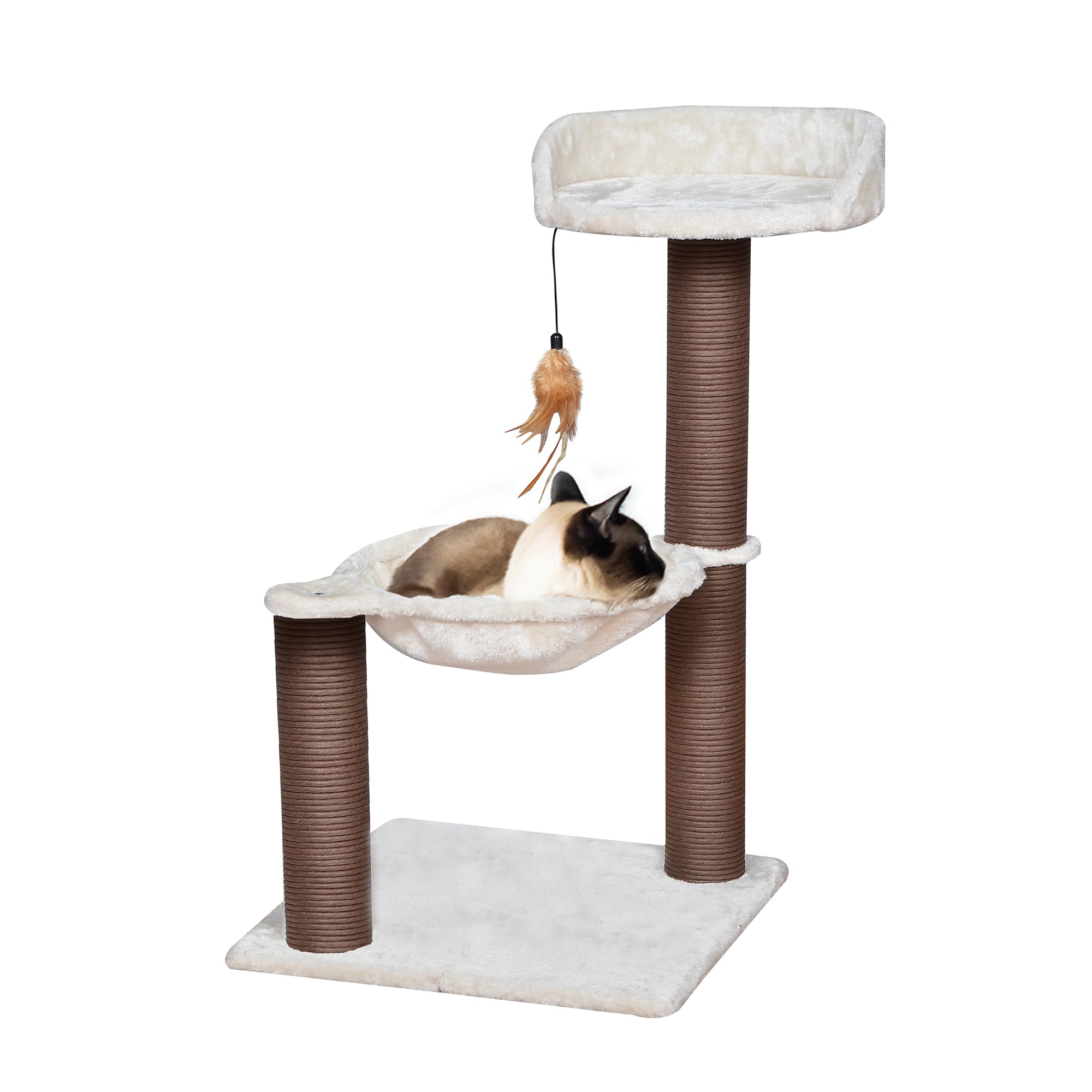 Catry Nirvana Cat Tree with Cat Hammock and Feather Toy