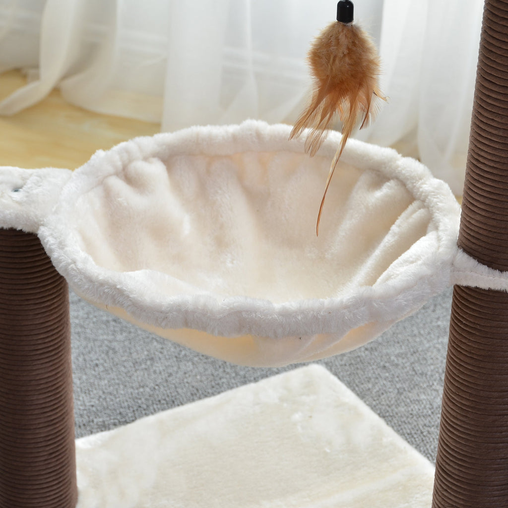 Catry Nirvana Cat Tree with Cat Hammock and Feather Toy