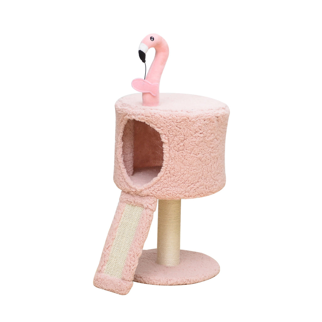 Catry Flamingo Cat Tree with Scratching Ramp