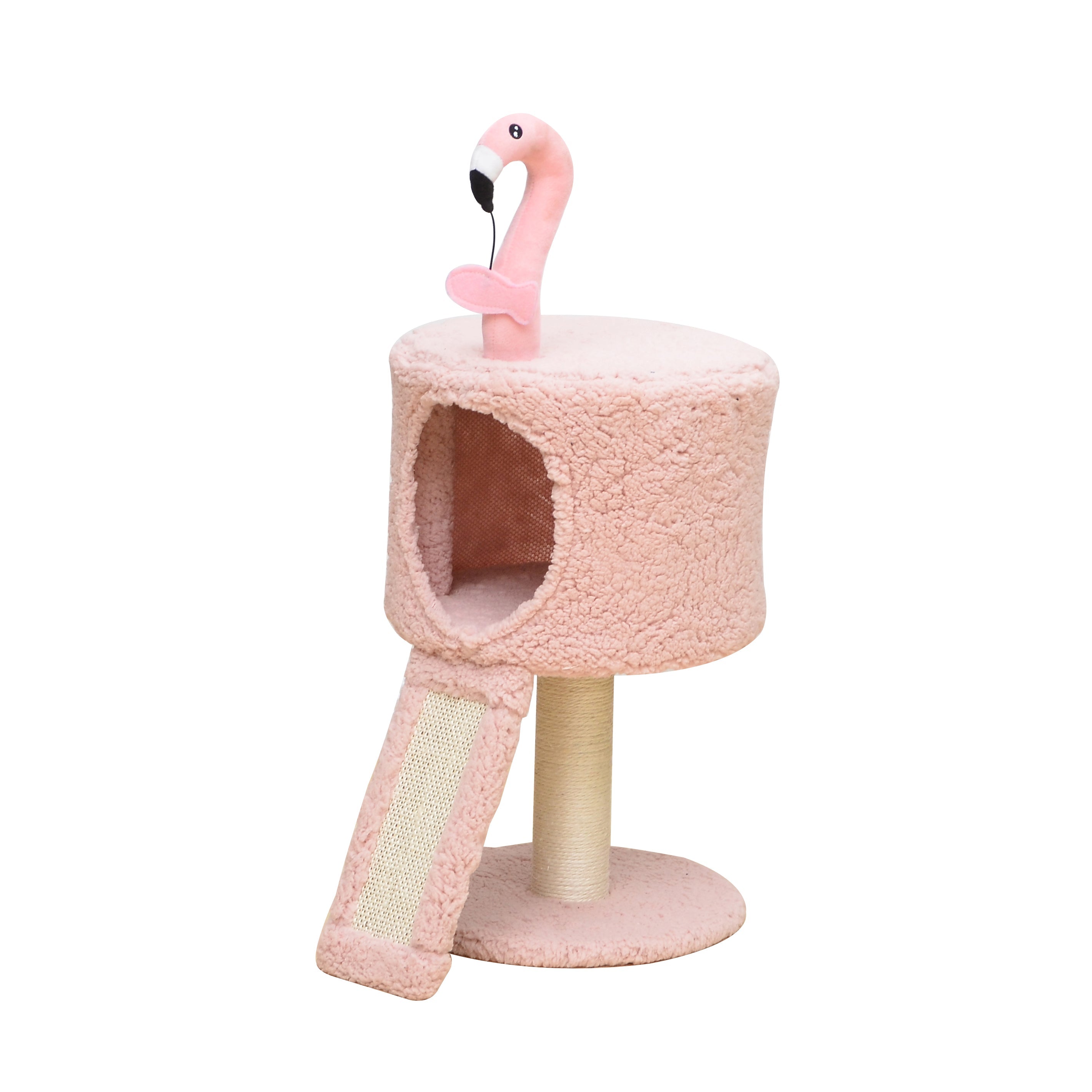 Catry Flamingo Cat Tree with Scratching Ramp