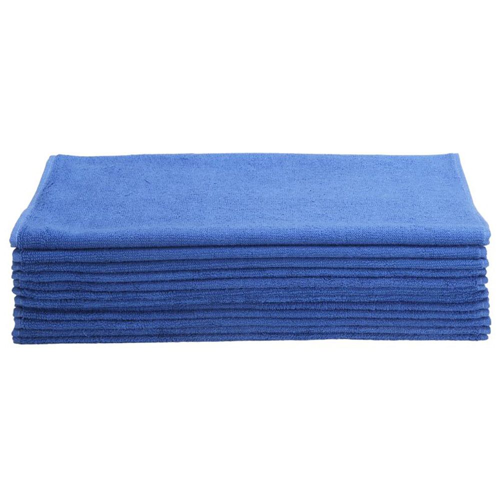 Super Towel Cotton Terry Car Wash Towel, 16" x 25" - Blue (12 Pack)