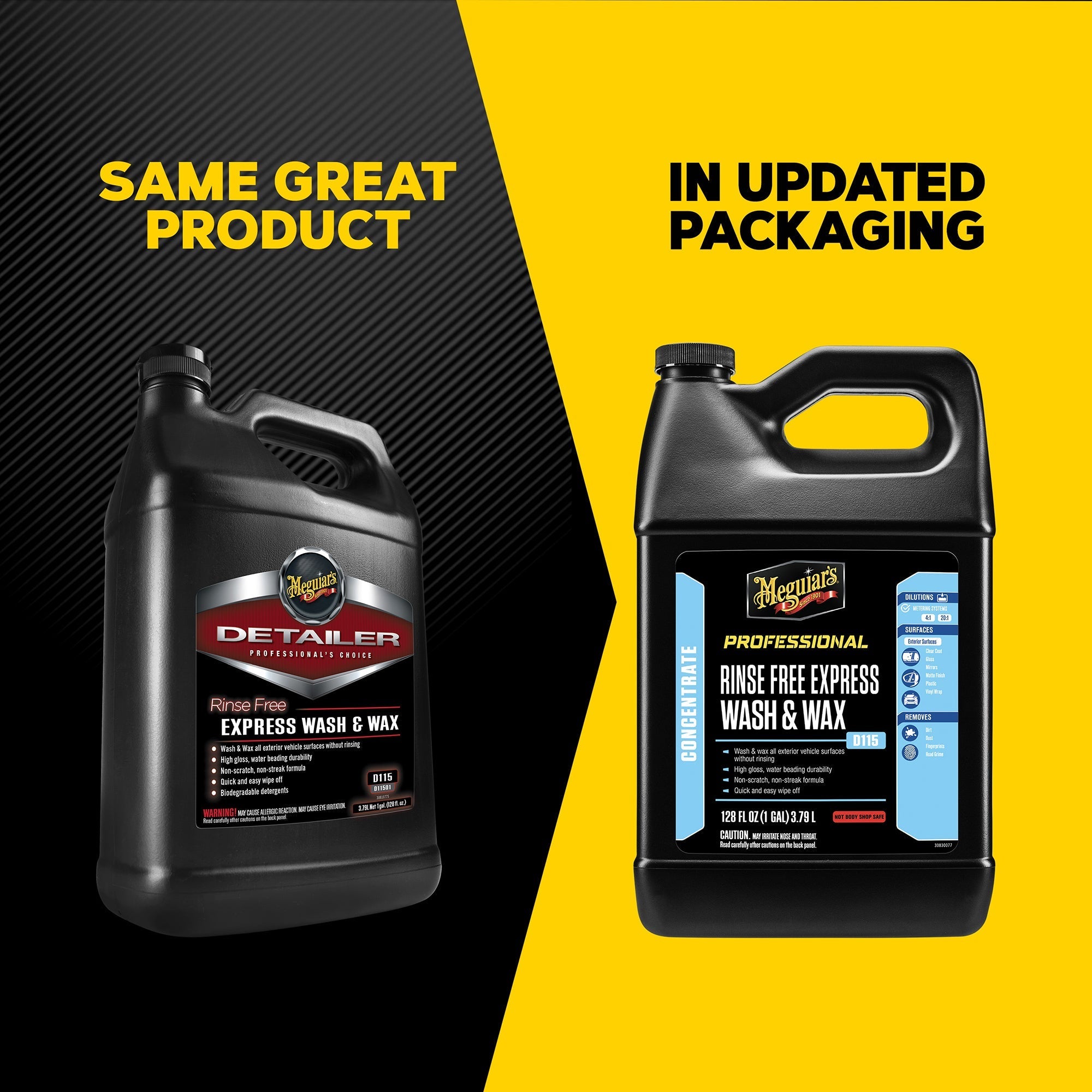 Meguiar's Rinse Free Express Wash & Wax, D11501 - 1 gal.