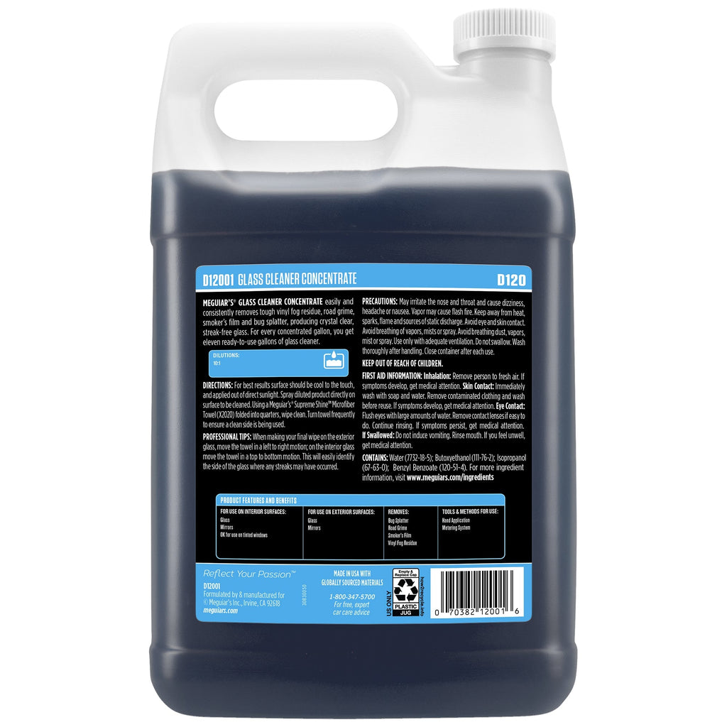 Meguiar's Glass Cleaner Concentrate, D12001 - 1 gal.