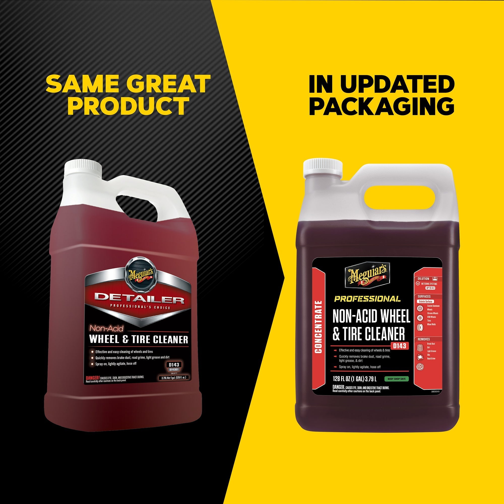 Meguiar's Non Acid Wheel & Tire Cleaner, D14301 - 1 gal.