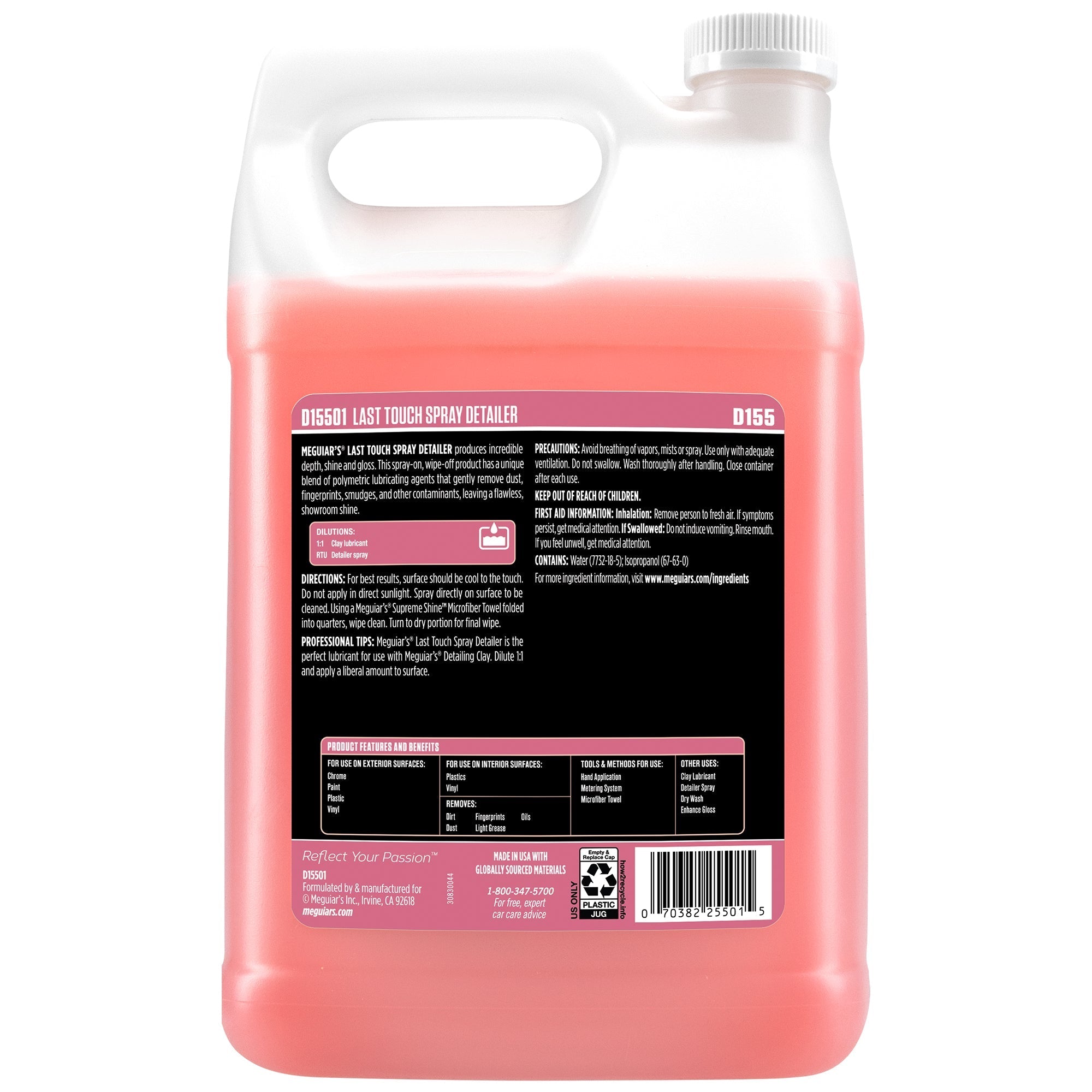 Meguiar's Last Touch Spray Detailer, D15501 - 1 gal.