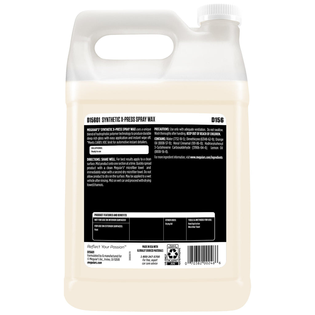 Meguiar's Synthetic X-Press Spray Wax, D15601 - 1 gal.
