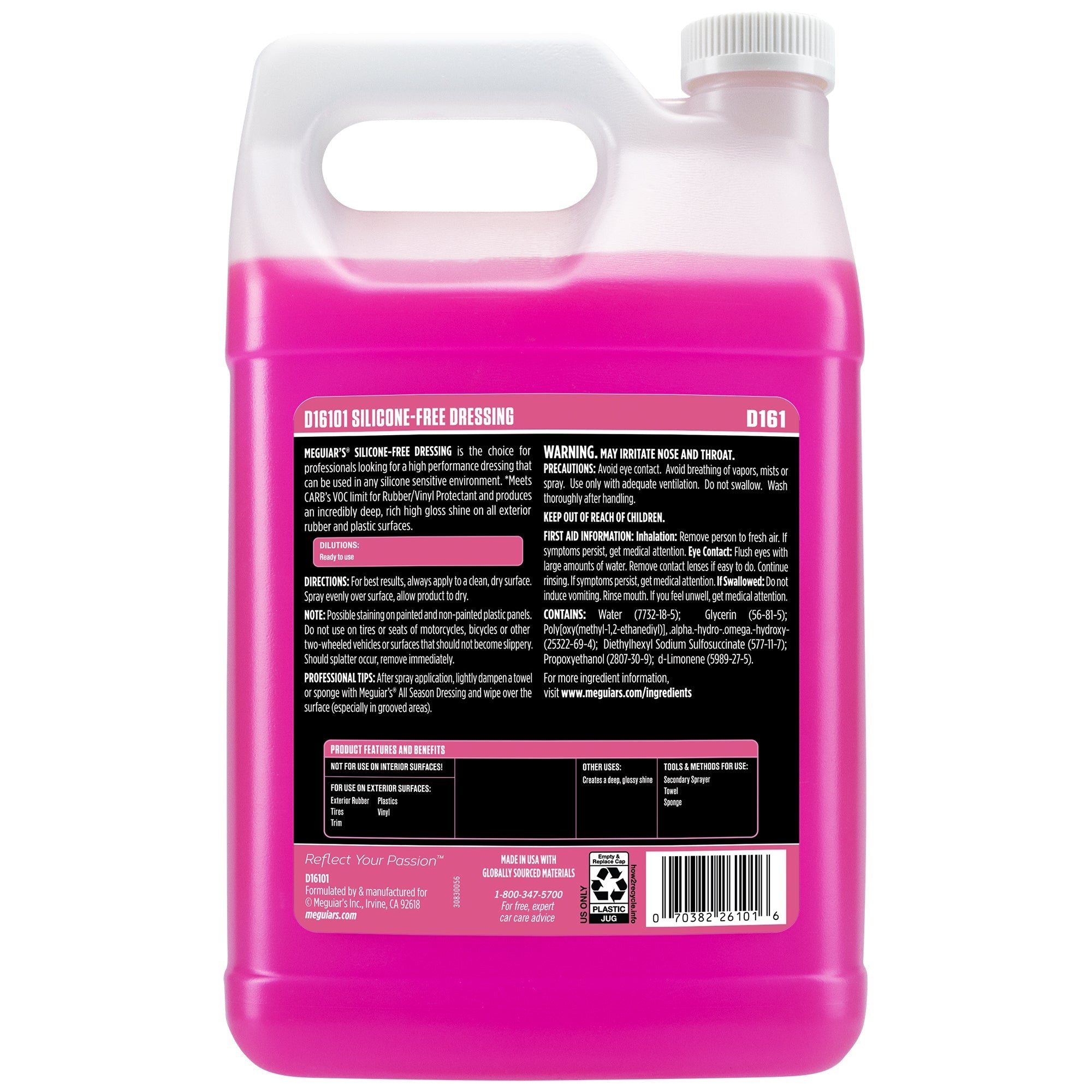Meguiar's Silicone Free Dressing, D16101 - 1 gal.