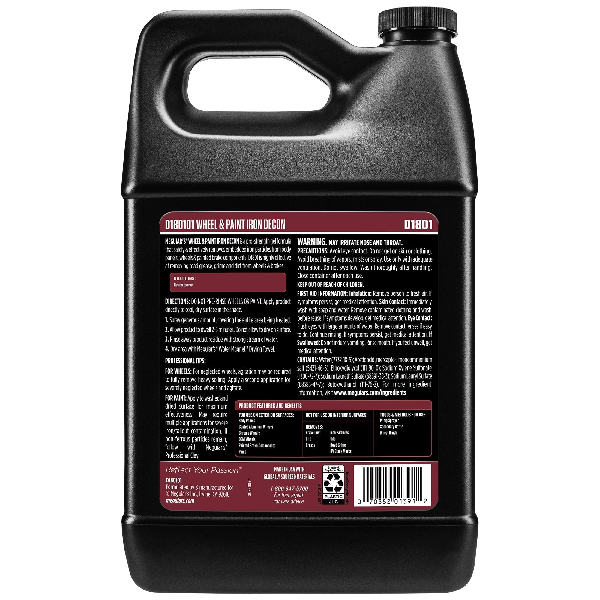 Meguiar's Wheel & Paint Iron Decon, D180101 - 1 gal.