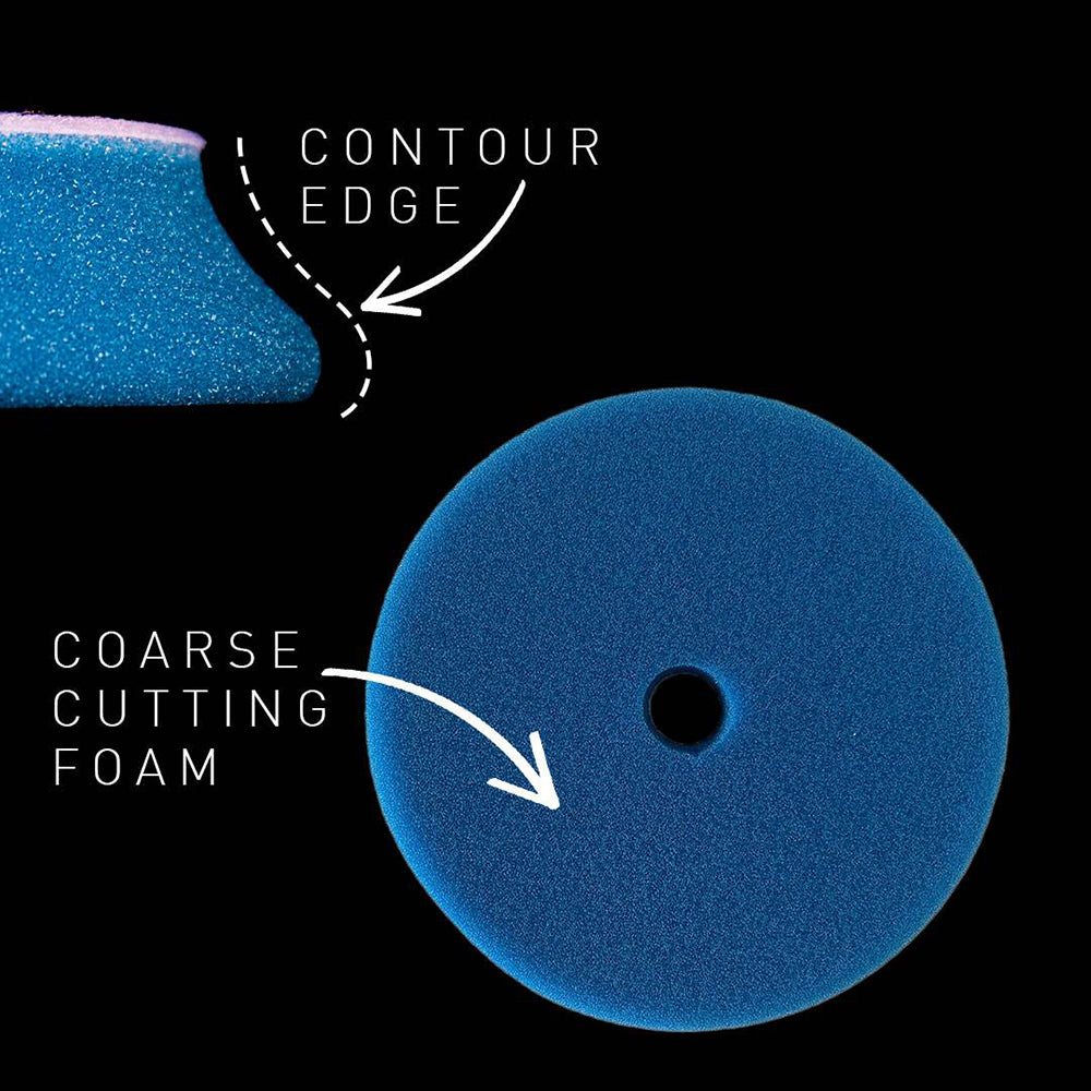 RUPES D-A Coarse Foam Cutting Pad, 9.DA180H - 6", Blue