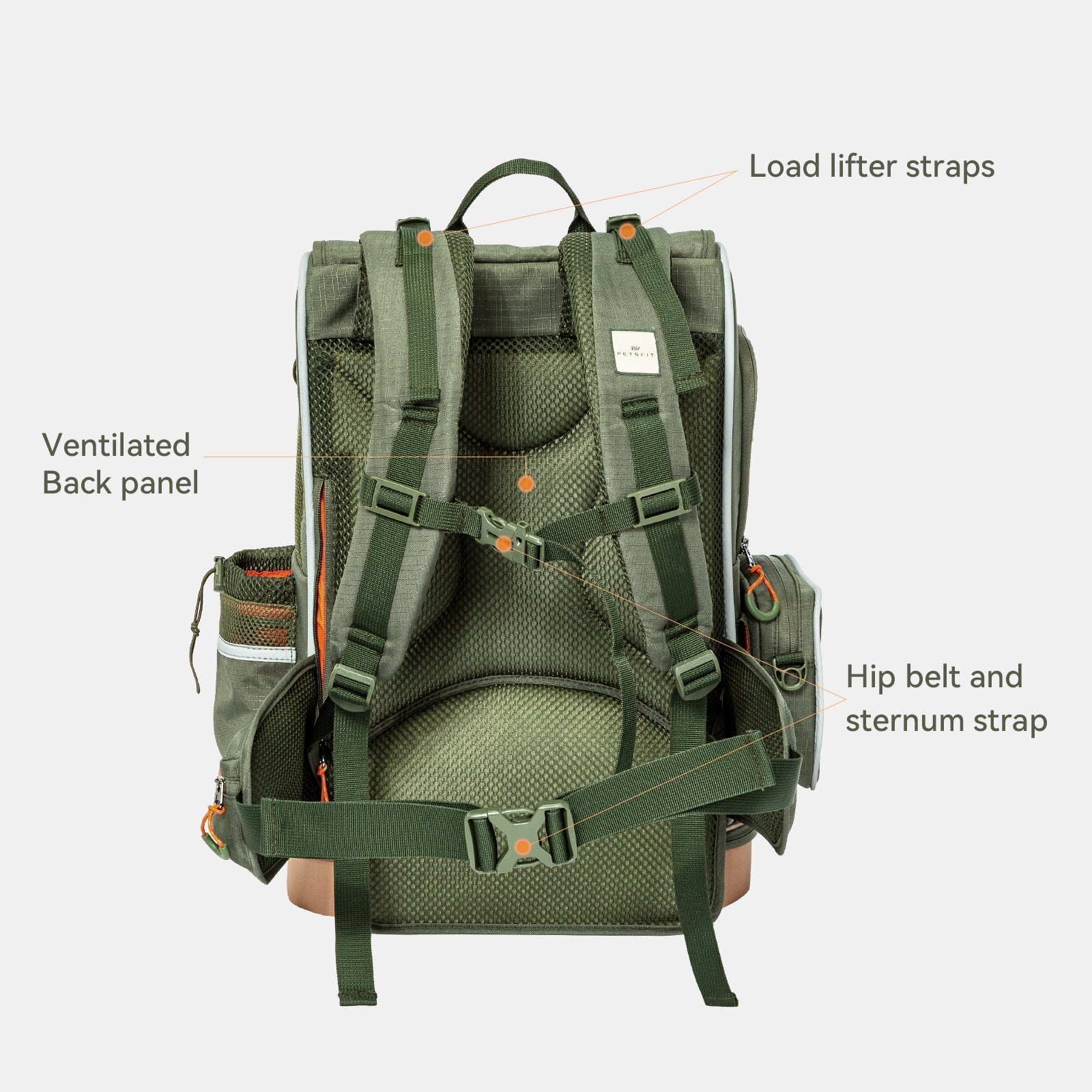 PETSFIT WILDPATH Pet Carrier Backpack for Hiking with Multi-Compartment Storage