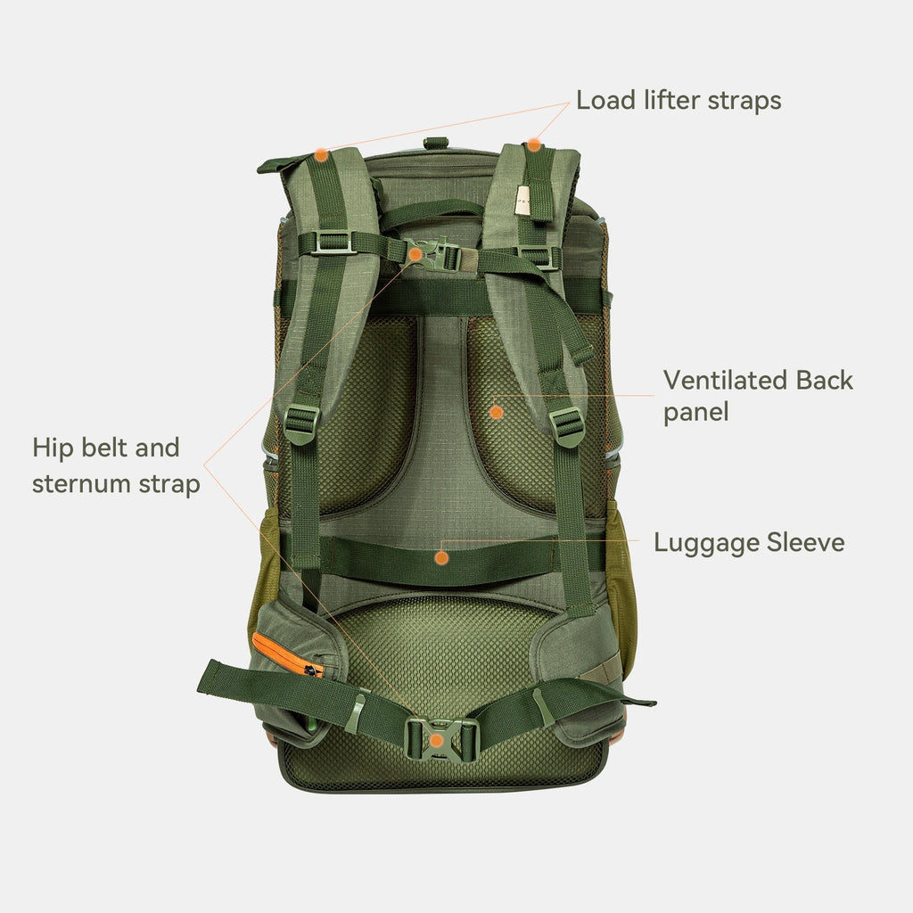 PETSFIT WILDPATH Dual‑Pet Hiking Carrier Backpack with Zippered Divider
