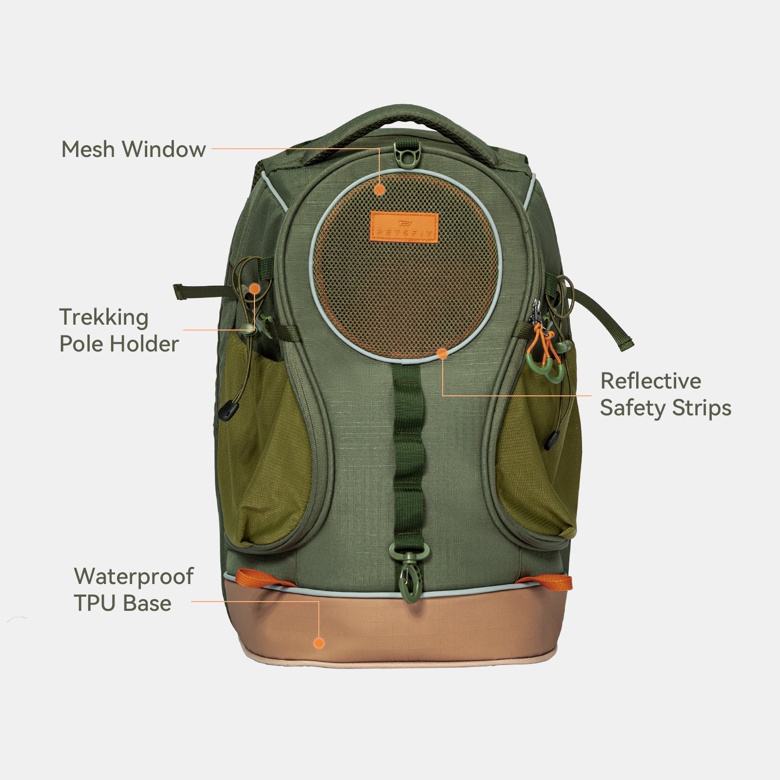 PETSFIT WILDPATH Pet Carrier Backpack for Hiking for Small Dogs & Cats