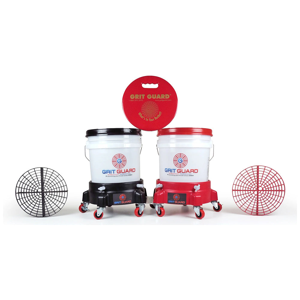Grit Guard Dual Bucket Washing System - Black/Red