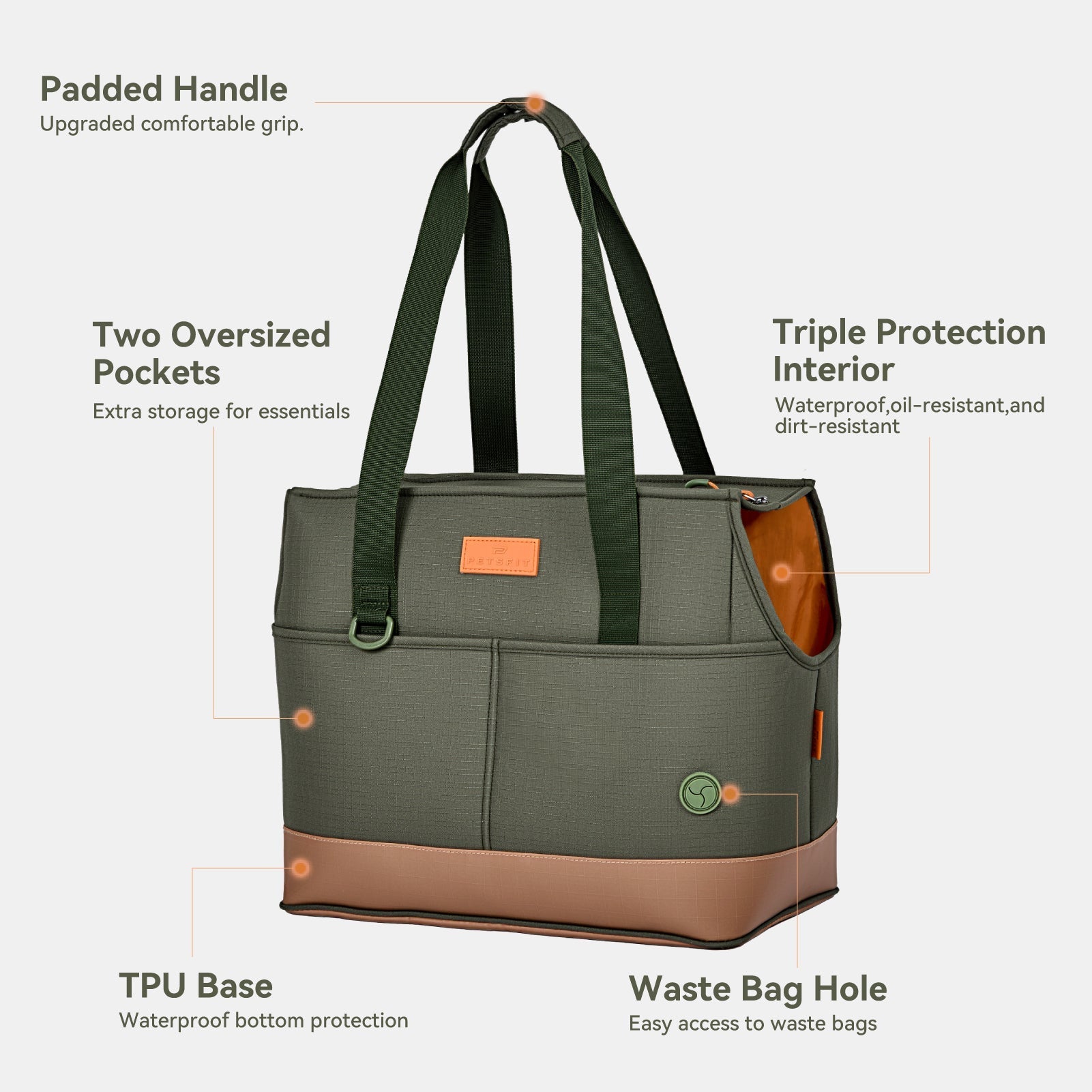 PETSFIT WILDPATH Pet Carrier Tote Bag for Small Dogs