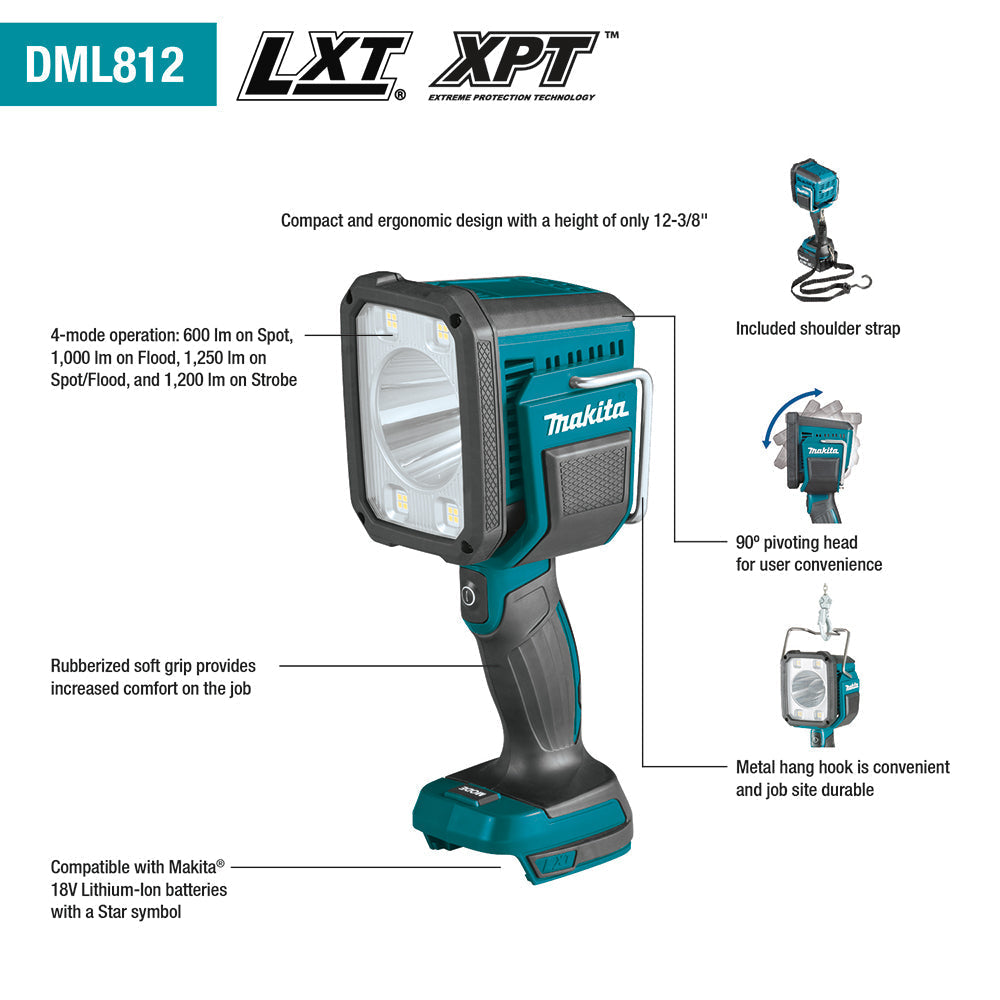 Makita 18V LXT Lithium-Ion Cordless L.E.D. Flashlight / Spotlight (Light Only)