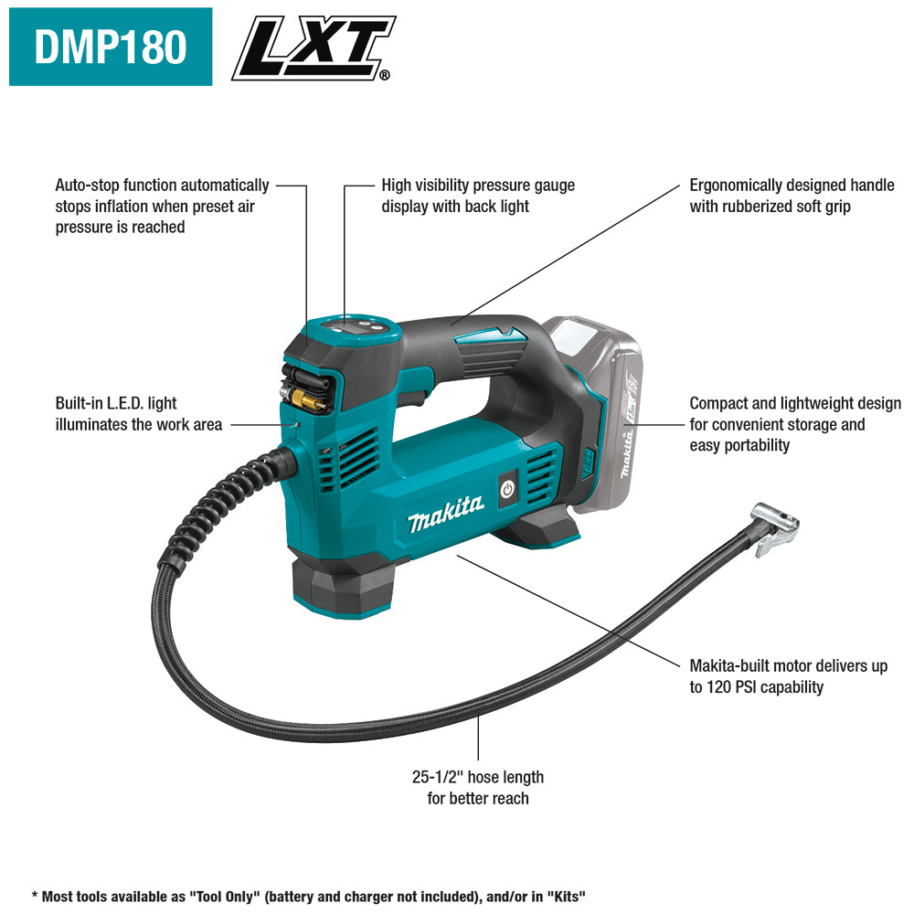 Makita 18V LXT Lithium-Ion Cordless Inflator Kit (1.5Ah)