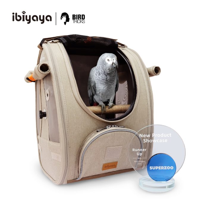 Ibiyaya BirdTricks TrackPack for Birds, Patented Bird Carrier Backpack with Perch, Airline Approved