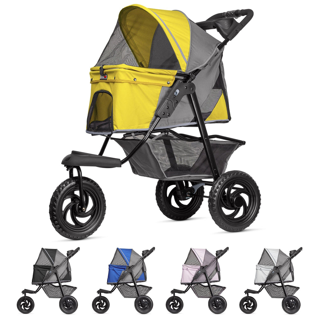Dogline TrailRunner Pet Stroller with 12" Mixed Terrain Rubber Tires