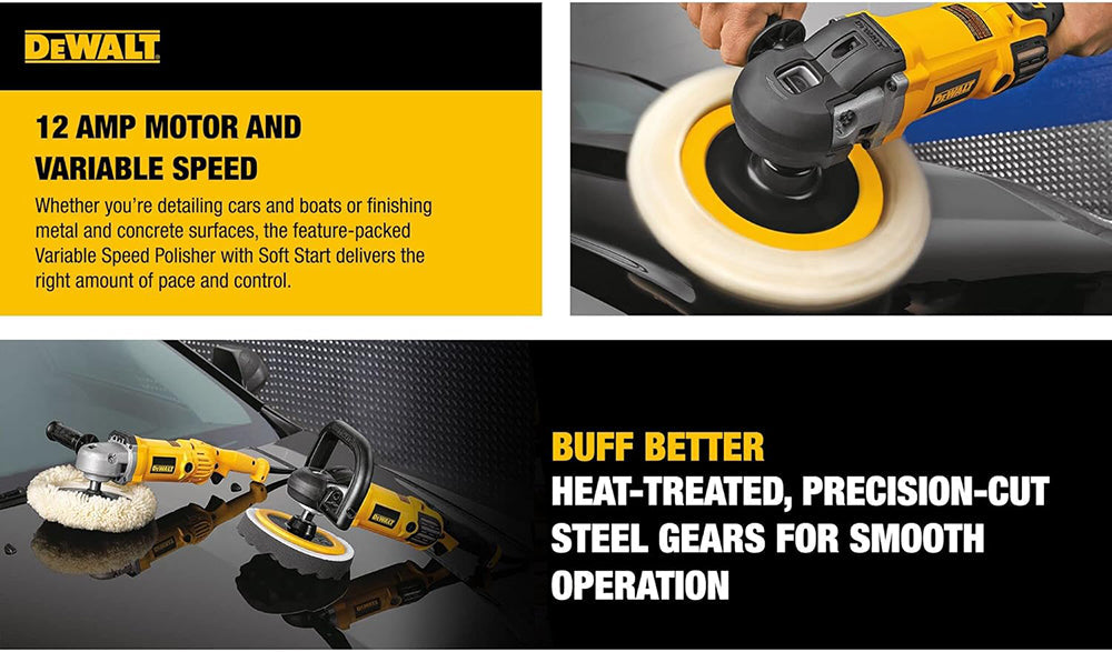DeWalt Variable Speed Rotary Polisher with Soft Start, DWP849X