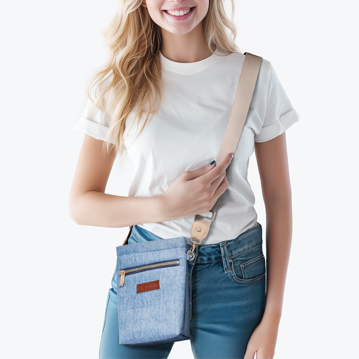 PETSFIT Vira Blazer Denim Pet Crossbody Bag