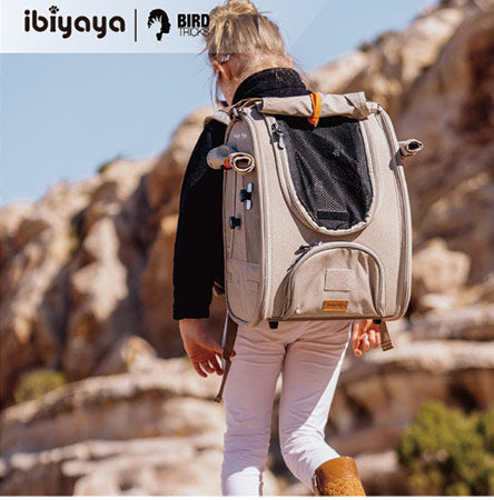 Ibiyaya BirdTricks TrackPack for Birds, Patented Bird Carrier Backpack with Perch, Airline Approved